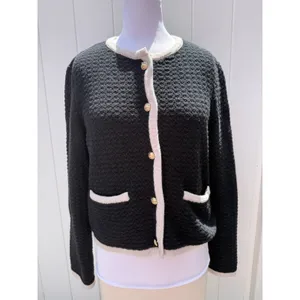 Abercrombie & Fitch Collarless Sweater Jacket Size Large thumbnail 2