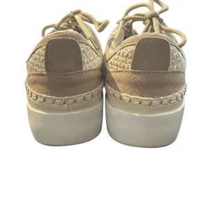 Outwoods Shauna-2 Fashion Sneakers Shoes Women SZ 8 Beige Crochet Sides Artsy thumbnail 2