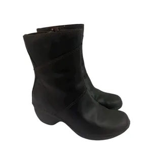 *Merrell Emma Boots Womens 6 Brown Brunette Leather Comfort Mid Calf Zip Winter thumbnail 4