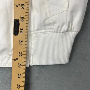 Sean John Jacket Double Breasted Bomber Medium White Cotton Blend Y2K thumbnail 2