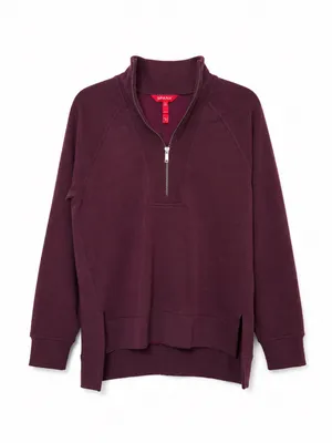 SPANX AirEssentials Half Zip sweatshirt plum small thumbnail 5
