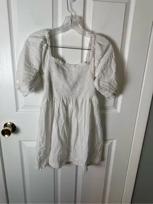 Hill House Athena Nap Dress in White Swiss Dot S thumbnail 6
