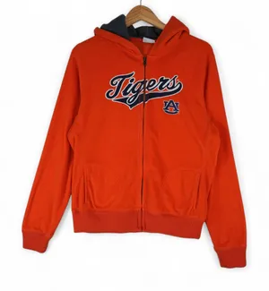 Auburn Tigers‎ Hoodie Womens XL 16/18 Orange Full Zip Pro Edge Knights Apparel thumbnail 1