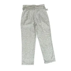 Line & Dot Paola Wool Blend High Rise Belted Trousers Grey L NWT thumbnail 9