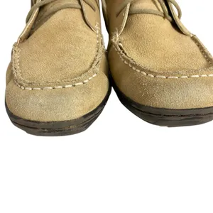 Lands End Womens‎ 9.5 B Camel Brown Suede Lace Up Moc Toe Chukka Ankle Boots thumbnail 6