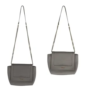 Furla Ginevra Leather Mini Crossbody Bag Sabbia Beige Gray Gold Chain thumbnail 14
