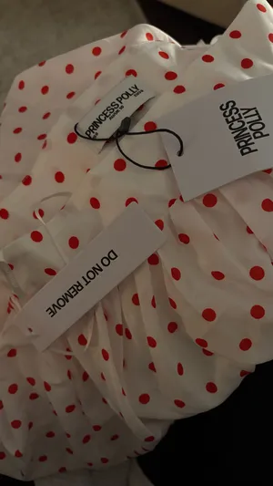 White/Red Polka Dot Maxi Skirt thumbnail 5