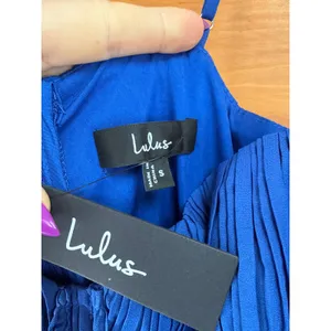 NWT Lulus Cascading Crush Cobalt Blue Tiered Bustier Midi Dress Gala Banquet S thumbnail 8