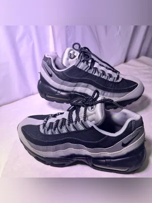 Nike womes 's Black & Gray Mesh Air Max 95 Sneakers thumbnail 2