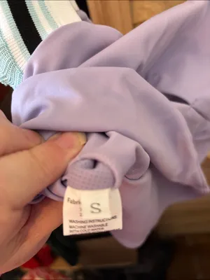 Lilac Ruffled Strap Crop Tank Top Small NWOT thumbnail 4
