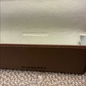 Burberry BrownLeather London Sunglasses CaseEyeglasses Authentic Luxury CaseOnly thumbnail 2