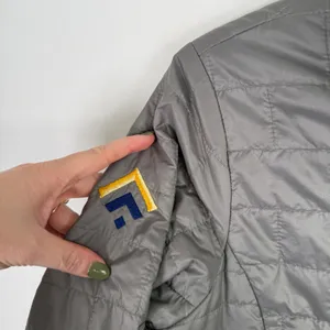 Patagonia Nano Puff Full Zip Grey Jacket Primaloft Outdoor Hiking LOGO Womens Sm thumbnail 5