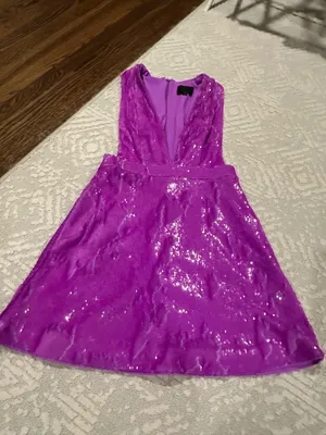 Revolve Purple Sequin x NBD Dress thumbnail 1