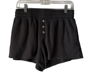 Old Navy Dark Grey Waffle‎ Knit Button Front Lounge Shorts Size M thumbnail 1