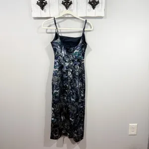 Abercrombie & Fitch Marble Print Midi Dress XS Spaghetti Strap EUC thumbnail 2
