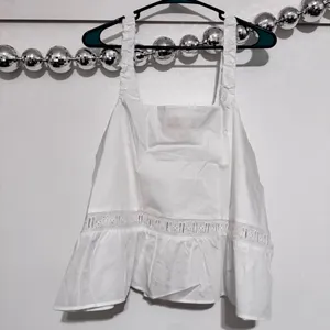 Djerf Avenue Airy Poplin Buttoned Top White Lace thumbnail 11