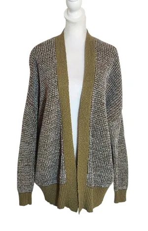 Urban Outfitters Green Chunky Knit Open Cardigan Sweater Size Small thumbnail 1