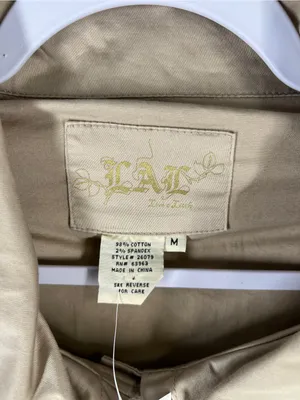 Live a‎ Little Cropped Short Sleeve Jacket NWT Sand Size M thumbnail 2