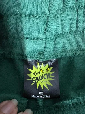 🆕 Dr. Seuss The Grinch Evergreen Fleece Sweatpants Size XS Dark Green NWT thumbnail 5