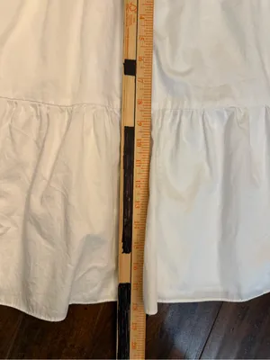 Amanda Uprichard White Sleeveless Tiered Poplin Saffron Dress Medium thumbnail 10