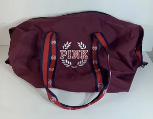 VICTORIA'S SECRET MAROON ORCHID DUFFLE TRAVEL TOTE BAG 18" x 15" x 7" thumbnail 1