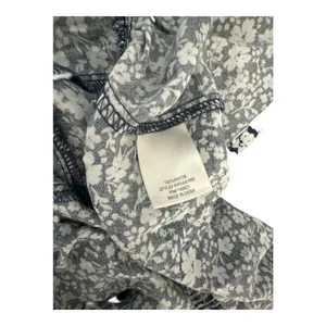 Francesca's Mi Ami Anita Blue‎ Floral V-Neck Mini Baby Doll Dress, Small thumbnail 6