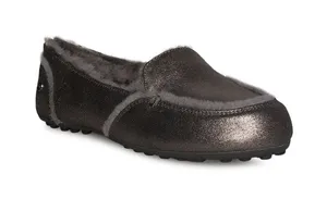 UGG Women's Metallic Charcoal Faux-Fur Lined Moccasin thumbnail 1