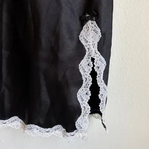 Victoria’s Secret Black & White Lace Slip Dress thumbnail 3