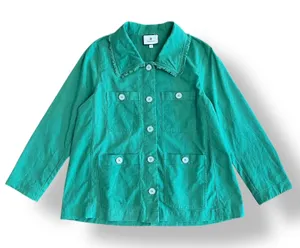 Tuckernuck Baldwin Linen‎ Cotton Jacket Womens Size S in Palm Green thumbnail 1