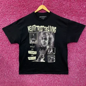 BeetleJuice Movie Never Trust The Living Graphic T-Shirt 2XL thumbnail 1