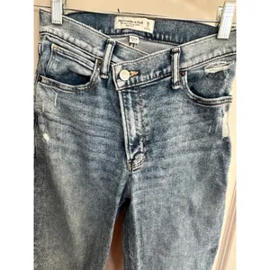 Abercrombie & Fitch Cross Band Waisted Super Skinny Ankle Women's 26 2R thumbnail 3