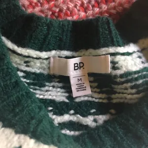 BP Cozy Ski Sweater Green Fairisle Chevron NWT M v6x thumbnail 7