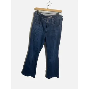 Levi's 726 Flare Jeans‎ Womens 32 Blue High Rise Dark Wash Denim Casual Boho thumbnail 2