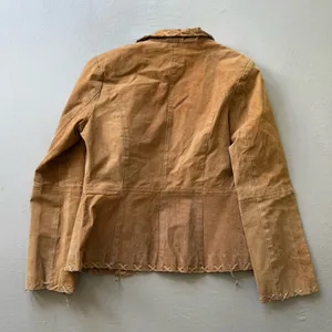 Vintage Jennyfer J Whipstitch Suede Leather Jacket thumbnail 2