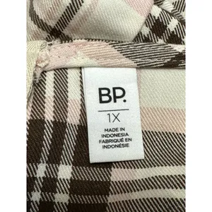 BP Brown Cream Tartan Plaid Mini Dress 1X Spaghetti Strap Sleeveless NWOT Preppy thumbnail 8