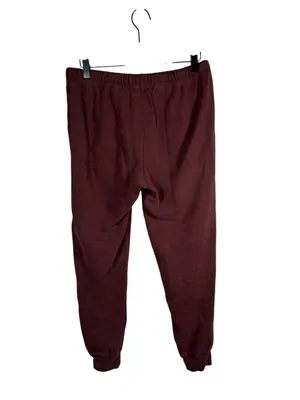 Roots‎ Original Sweatpants Burgundy Fleece Jogger Drawstring Size Small thumbnail 3