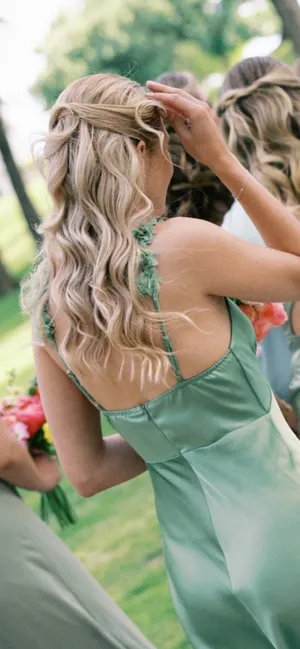 Hello Molly Sage Green Satin Maxi Dress thumbnail 4