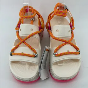 Crocs Hiker Xscape Festival Sandals Chalk White Women 8/Men 6 Colorful Platform thumbnail 3