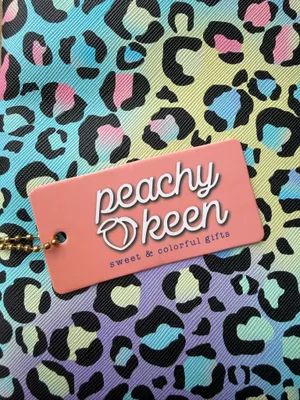 NWT Peachy Keen Versi Bag Neon Leopard Print Wristlet Pouch thumbnail 12