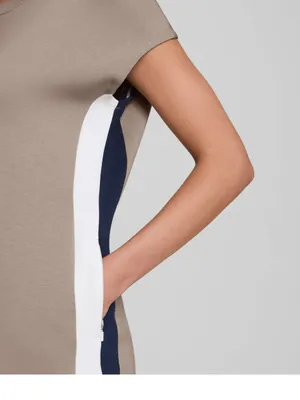 SPANX AIRESSENTIALS COLORBLOCK MINI T-SHIRT DRESS, Beige, Small, NEW NWT thumbnail 5
