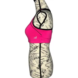 BCG (M) Pink Racerback Sports Bra Mesh Back Tru‑Wick Fabric Black Details thumbnail 2