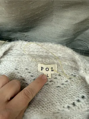 POL Diamond Eyelet Pattern Open Knit Cardigan size large thumbnail 6