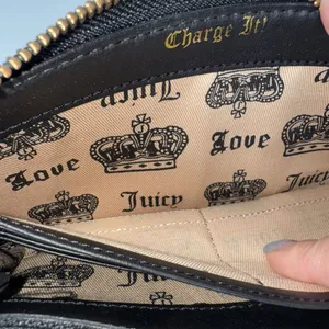 RARE NEW Y2K Original Juicy Couture Black Velour Scottie Dog Long Wallet 8" NWOT thumbnail 10