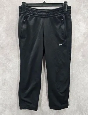 Nike Black Cropped Capri Pull On Athletic Running Jogger Pants Extra Small XS‎ thumbnail 1