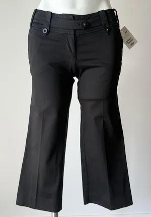 H&M Black Cropped Dress Pants thumbnail 1