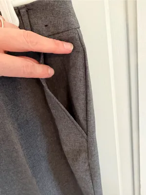 New York & Company Gray Straight Leg Dress Pants Size 12 Tall Career thumbnail 2