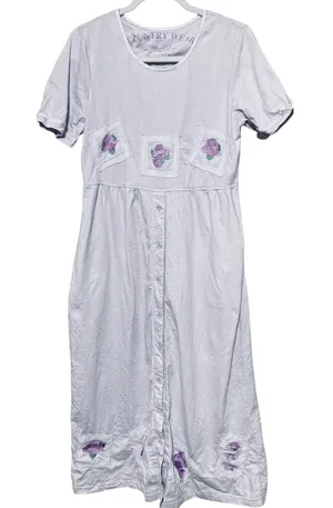 Country Wear Casuals House Dress Vintage 90s Cottagecore Midi Sz S 100% Cotton‎ thumbnail 1