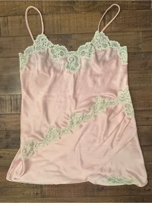 Vintage VS Lace Satin Chemise Slip thumbnail 1