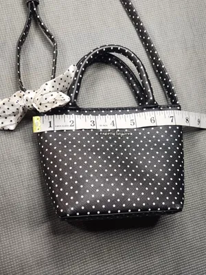 Kate Spade Black Polka Dot Mini Crossbody Tote thumbnail 6