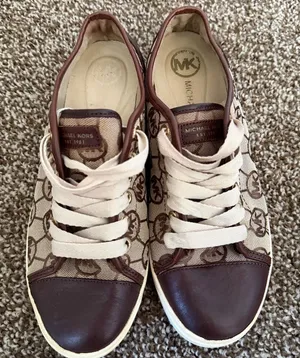 Michael Kors City Lace-Up Sneakers for Women Size 7.5 M Brown thumbnail 1